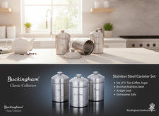 Set of 3 PLAIN Stainless Steel