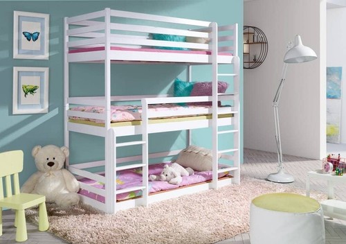 Wooden triple bunk - wooden,