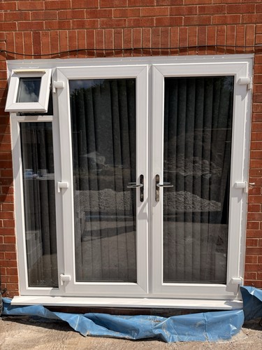 White upvc french patio - french, doors