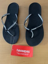 Havaianas Black/ Graphite Flip Flop: Size 41/42 Brand New Never Worn (no box)