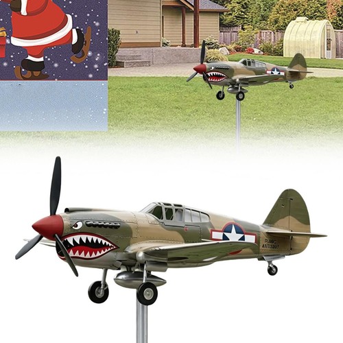 Shark mouth warplane garden - shark,