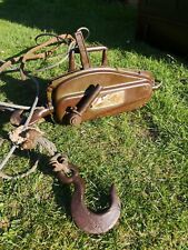 Antique Vintage Ratchet Tirfor Winch  -  Tree Stump Puller Hook & Chain As Seen