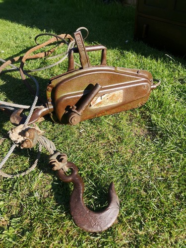 Antique vintage ratchet tirfor - antique,