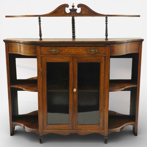 Edwardian inlaid rosewood - inlaid,
