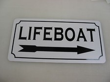 LIFEBOAT w/ RIGHT ARROW Metal