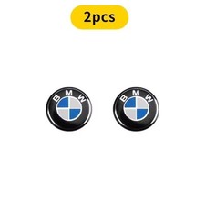 2X Replacement remote Key fob Badge 3D Emblem Sticker Decal BMW 11mm Genuine