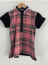 Fred Perry x Amy Winehouse Pink Tartan Polo Shirt UK 6