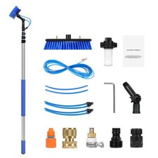 Uimoso 20ft Water Fed Pole Kit Solar Panel Window Cleaning Pole Telescopic Brush