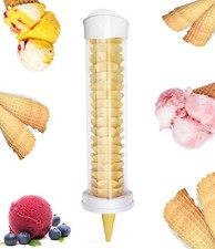 Ice Cream Cone Dispenser-16’’L x 3’’ Dia Plastic Tube with 1.6-2.6ins 2.4-3 i...