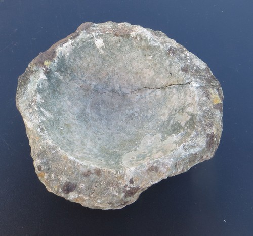 Stone ashtray dish polished - /,