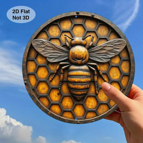 Beautiful bee honeycomb - bee, on