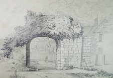 Pencil Drawing,'Stone Arch'
