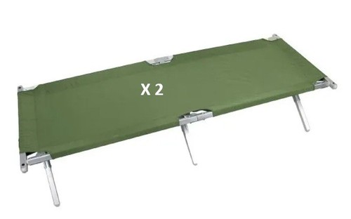 Army folding camp bed - 2x,