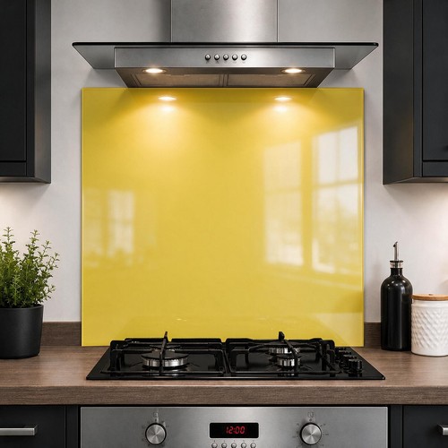 Lemon glass splashback - glass, 6mm