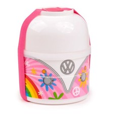 VW CAMPER VAN PINK ROUND BENTO