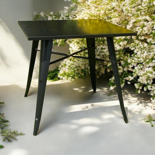 Durable black metal bar table - durable,