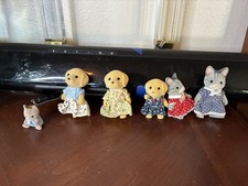 Sylvanian Families, Calico Critters Mixed Bundle. Set of 6. Pre-owned.