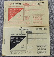 2 VINTAGE MOTOR VEHICLE RATION