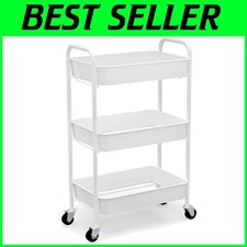 White 3-Tier Rolling Storage