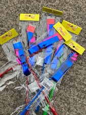 6× FOIL DANCE RIBBONS STICKS RHYTHMIC TWIRLING DANCE STREAMER BATON PARTY FAVOUR