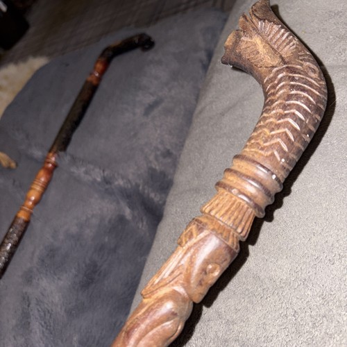Vintage hand carved wooden - hand-carved,