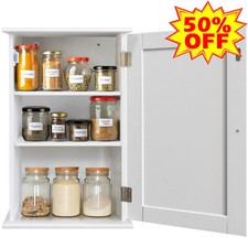 PRO. Kitchen Wall Cabinet Wall Mounted Upper Cupboard Unit - White with 1 Door