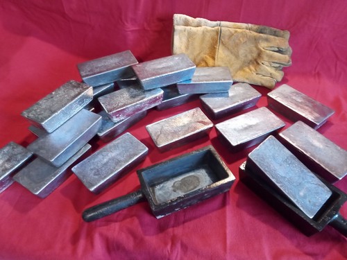 Lead ingots some - some, toned