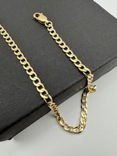 9ct Yellow Solid Gold 3.1mm Curb Link 8.5 Inch / 21cm Bracelet (G80MC)