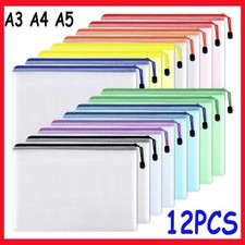 12PCS A3/A4/A5 Plastic Wallet
