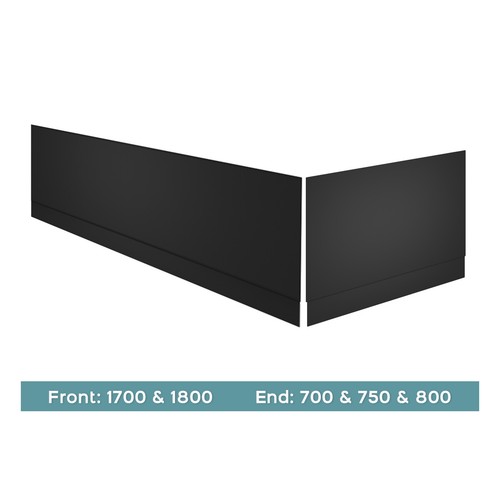 Modern bathroom matt black - matt,