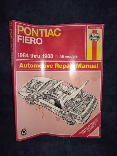 Haynes pontiac fiero 1984 - haynes,