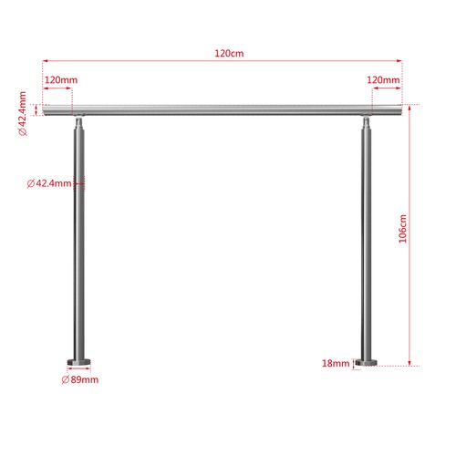 Stainless steel handrail
