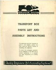Ferguson Transport Box Parts Manual with Assembly Instructions