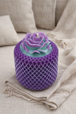 Rose lattice pillar - rose, candle