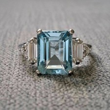 5Ct Emerald Cut Aquamarine
