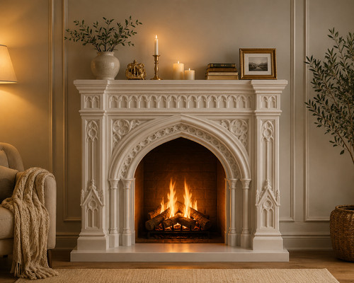 Doll house furniture fireplace - furniture,