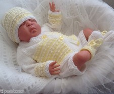 BABY KNITTING PATTERNS DK 49 UNISEX OR REBORN DOLLS BY PRECIOUS NEWBORN KNITS