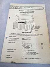 GEC Table Radiogramophones - Models BC7443 BC7443R - Bulletin 168  Vintage Retro