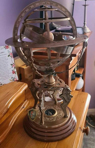 Solid brass armillary - brass,