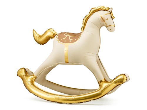 Large cream gold rocking - &,