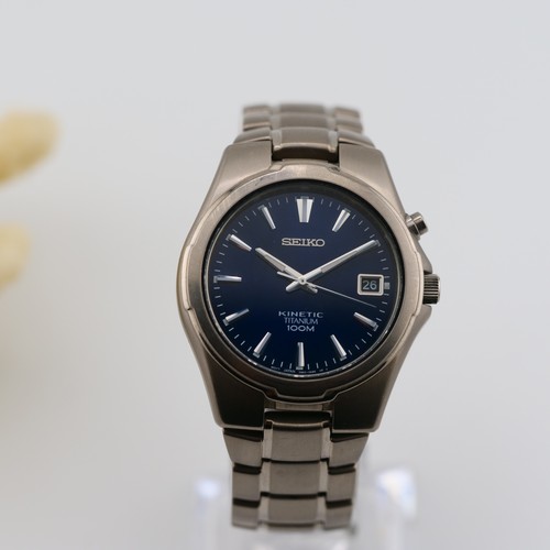 Seiko kinetic titanium blue - titanium,