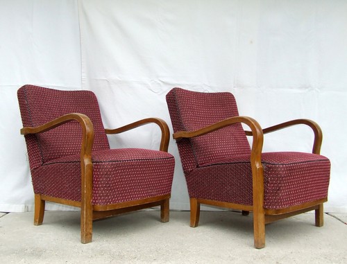 Pair art deco armchairs - of,