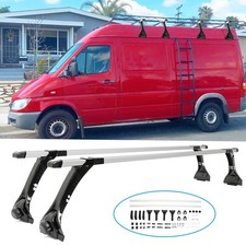 For Mercedes-Benz Sprinter Van 63" Roof Rack Cross Bars Cargo Kayak Rain Gutter