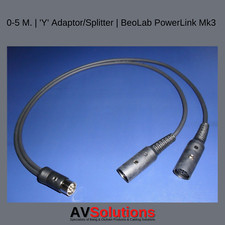 Y Adaptor Splitter for Bang & Olufsen B&O BeoLab PowerLink Mk3 (Black) 0.5-5 M