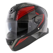 Shark Skwal 2 Hallder Black Red Full Face Motorcycle Helmet LED, Extra Visor