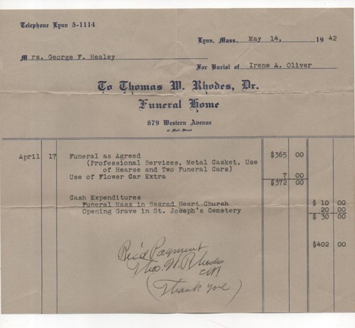 Lynn 1942 funeral home - lynn,