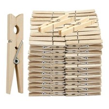 Wooden Clothes Pegs Clips Pine Washing Line Airer Dry Line Wood Peg Gardens