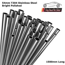 54x1.5mm (2” 1/8) Stainless Steel T304 Bright Polished Exhaust Repair Tube 1.5m