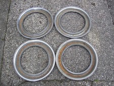 Vintage FOUR Rolls Royce Wheel Trims O/D 430mm- I/D 285mm Approx For Restoration