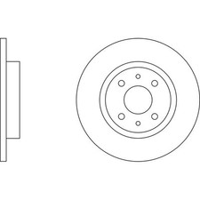 2x Brake Discs Solid For Fiat